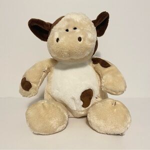 Baby Boyds Cow Plush 2008 Stuffed Animal Lovey Soft Cuddle Toy Tan Spots 8”
